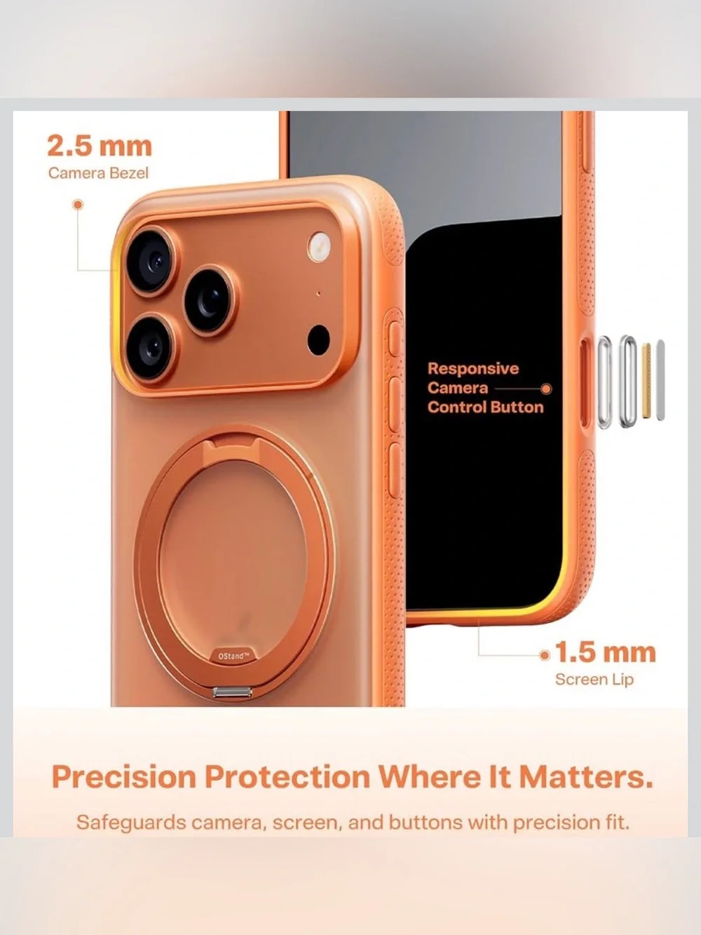 NEW iPhone 17 Pro Max MagSafe 4X Military Grade Protection Translucent Orange